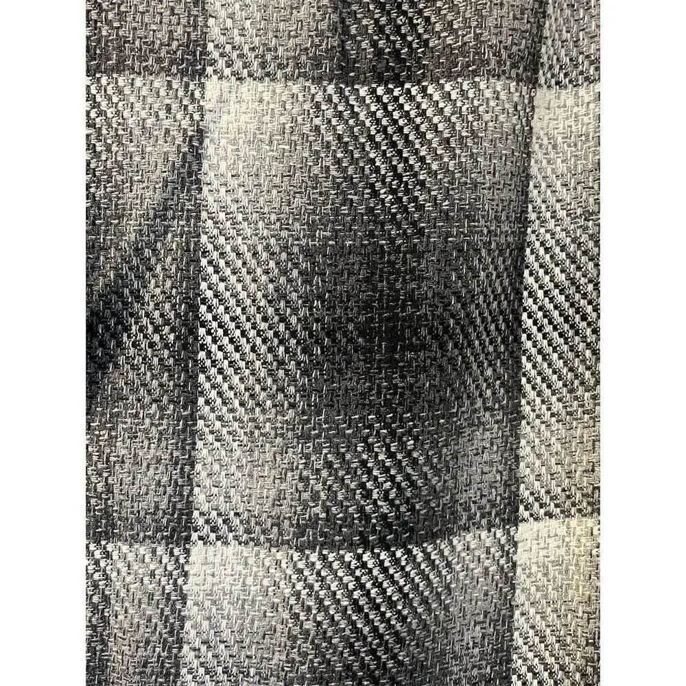 Women's Wool Plus Size 22 Black Plaid A-Line Midi Skirt Casual Office Workwear - Picture 4 of 9